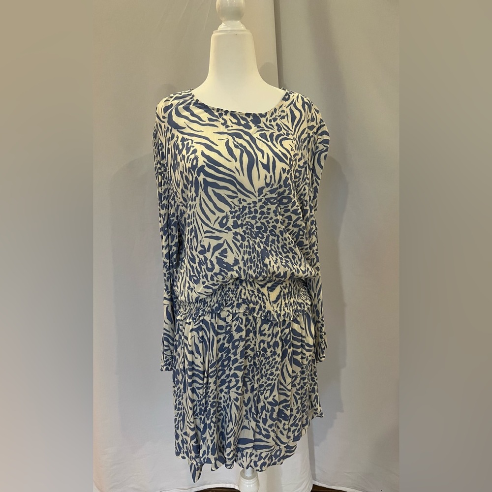 Rails Inez blue animal print mini dress